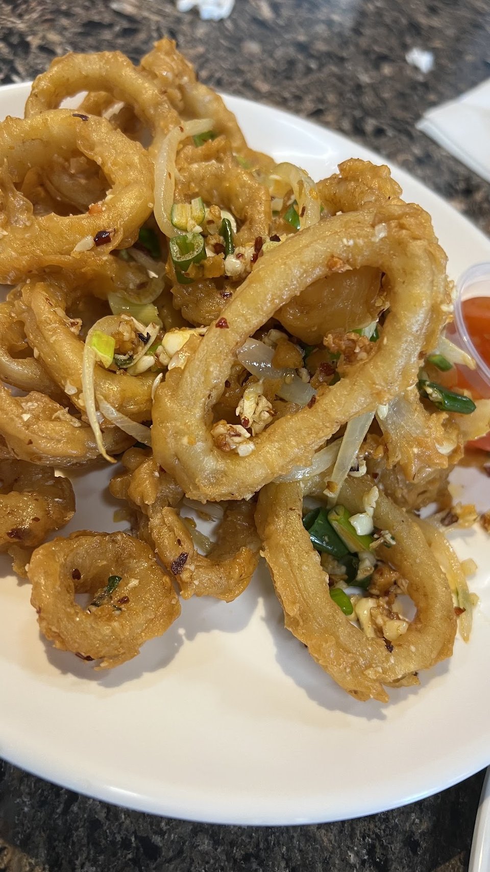 Food menu with appetizers and combo plates.